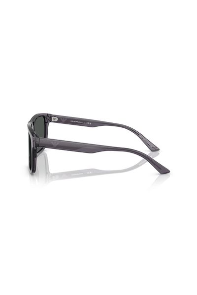 Emporio Armani Man Square Sunglasses- Ea 4232 - Lense Size:57mm - Transparent Dark Grey
