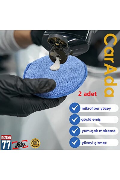 CarAda 2 Adet Mikrofiber Wax Pedi Pasta Cila Ve Torpido Parlatma Temizleme Ap...