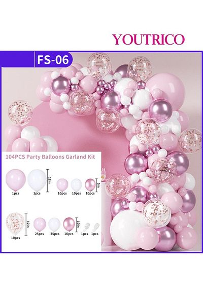 Youtrico Dreamy Macaron Balloon Garland - Pastel Colour Wedding Decoration