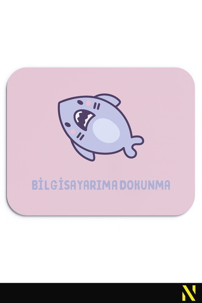 nilizma Mouse Pad cu rechin drăguț - 22 cm x 18 cm - Mousepad cu bază anti-alunecare pentru uz casnic și la birou