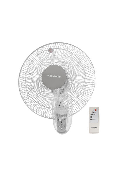 Olsenmark 16" Wall-mounted Remote Control Fan – Powerful Cooling, 3 Speeds, Timer Function