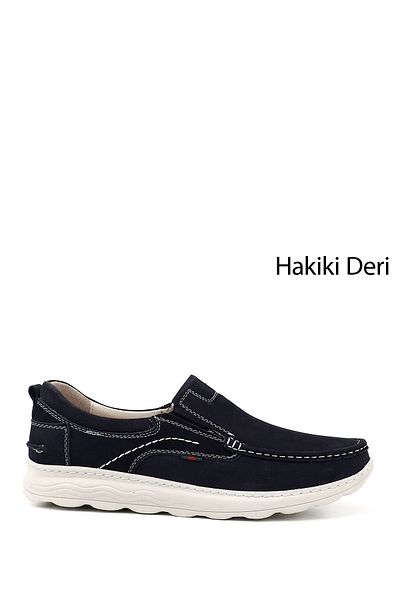 GÖNDERİ(R) Men's Navy Nubuck Genuine Leather Comfort Shoes