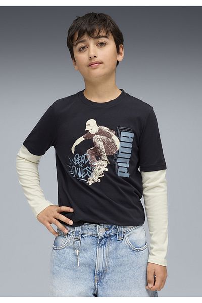 Puma Tricou cu mânecă lungă stratificată MID90s pentru tineri