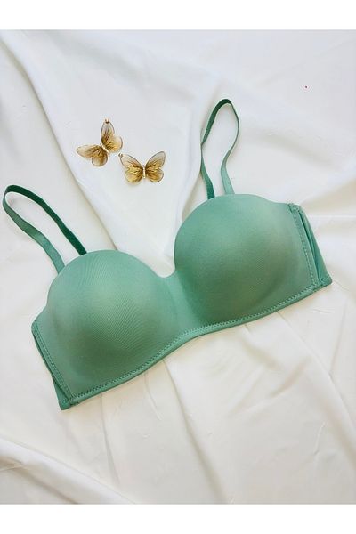 İNKO İÇ GİYİM Зелен сутиен Lotus с банели и без подплънки