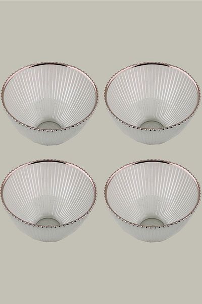 Porland Moon 15 Cm 4-Piece Silver Bowl