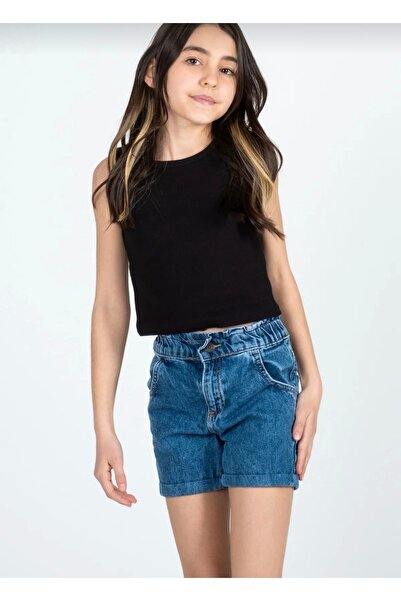 elmas kids Girl's 100% Cotton Camisole Black-White Camisole Crop