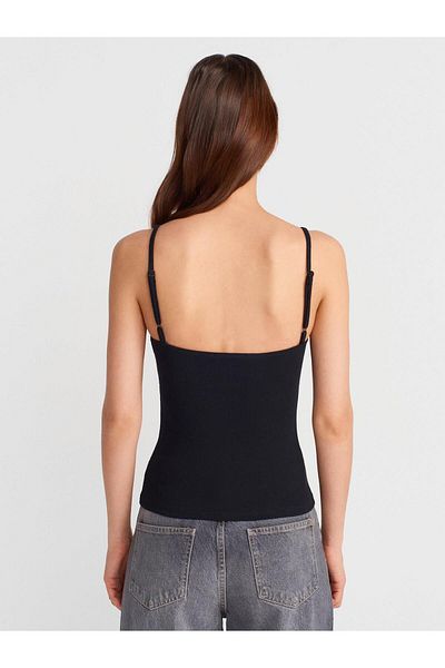 Dilvin 21015 Crop Top cu detaliu din dantelă