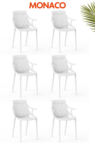 RETRO ART Monaco Kafe ve Balkon Sandalyesi 6'lı Set