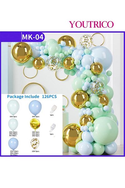 Youtrico Dreamy Macaron Balloon Garland - Pastel Colour Wedding Decoration