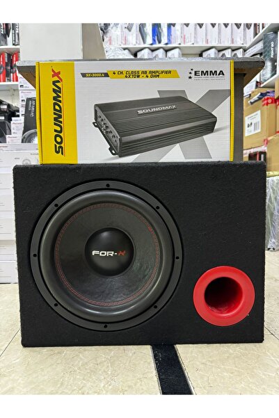 Soundmax X-120 Ikili Takım 30cm 1200w Subwoofer 4 Kanallı 4x70rms 4000wat Anfi