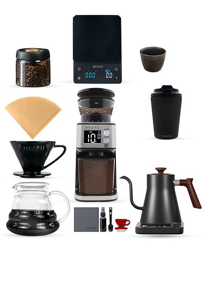 MIBRU V60 Coffee Accessories Pour Over Coffee Set Complete V60 Brewing Kit 13 Specialty Coffee Tools