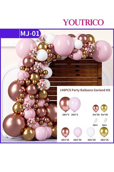 Youtrico Dreamy Macaron Balloon Garland - Pastel Colour Wedding Decoration