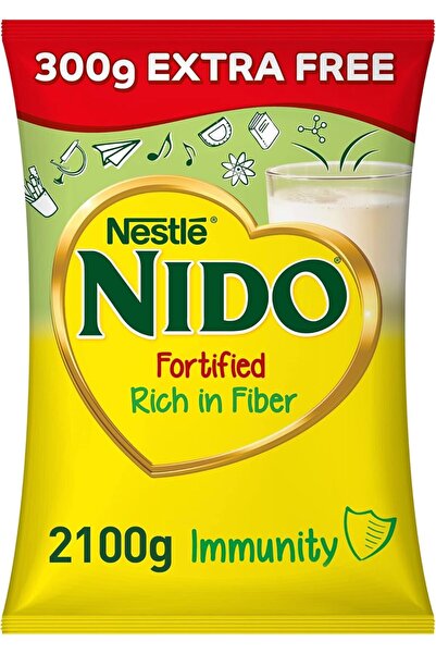nido حليب نستله المدعم الغني بالألياف - كيس 2100 غرام (عرض ترويجي)