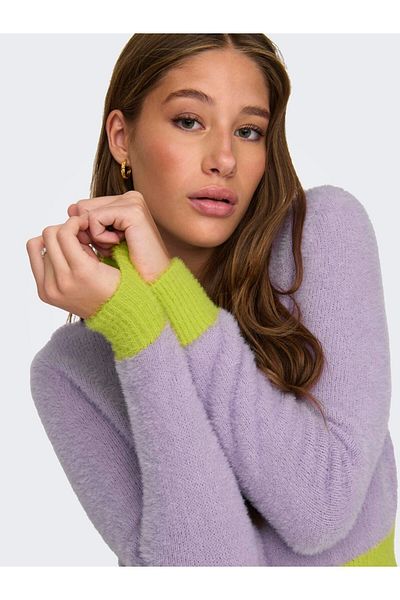 ONLY Onlpiumo Women's Crop Sweater - L/s Contrast Pull Cc Knt