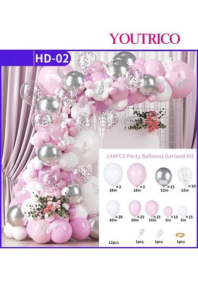 Youtrico Dreamy Macaron Balloon Garland - Pastel Colour Wedding Decoration