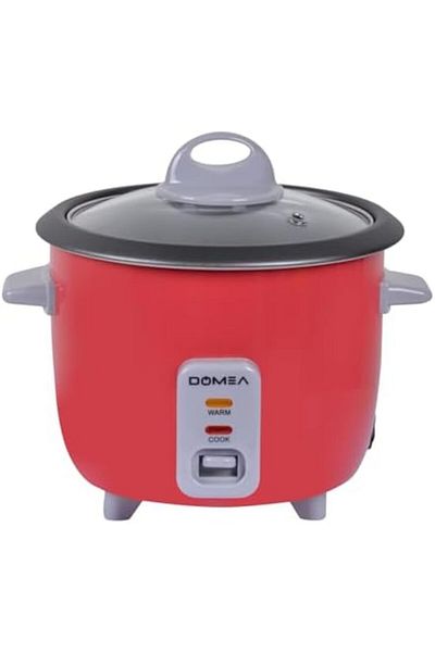 DOMEA Mini Rice Cooker 0.6L - Cook, Steam, Warm 3-in-1 Functions