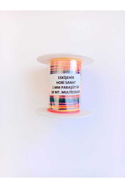Eskişehir hobi sanat 1Mm 20Meters Πολύχρωμο Χρώμα Ουράνιο Τόξο Σχοινί Μακραμέ Βραχιόλι Κολιέ Κοσμήματα Σχέδιο Πλεξούδα Μαλλιών Σχοινί