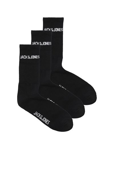 Jack & Jones Мъжки тенис чорапи JACMELVIN, чифт от 3 черни