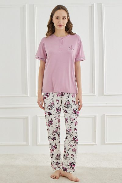 TURAY Ethnic Patterns Kısakol Women's Pajama Set