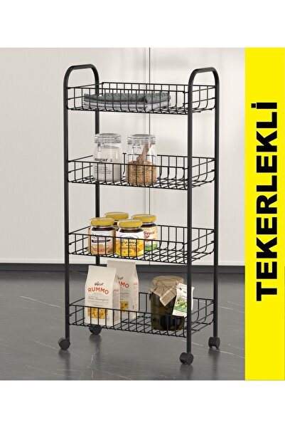 EVA METAL TASARIM Sebze Ve Meyve Sepeti Çok Amaçlı Mutfak Rafı Metal Düzenley...