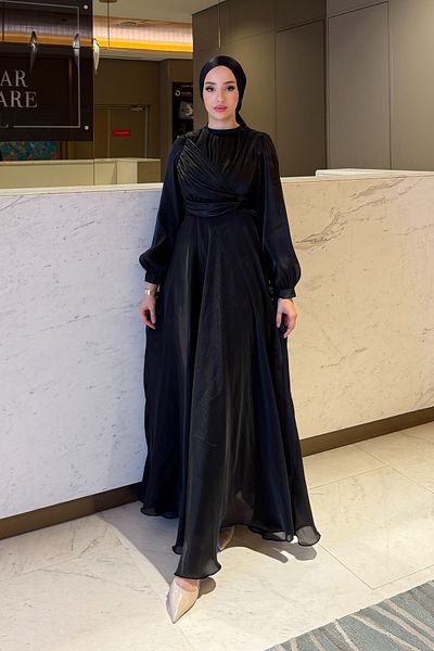 Tesettür Diyarı Βραδινό φόρεμα Ala Model Yandan Dolamam Jan Jan