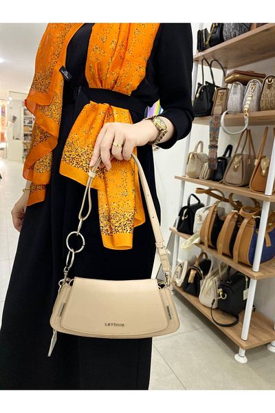 Levidor Baguette Bag with Mink Cover and Leather Strap