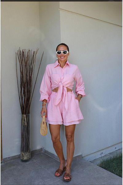 dshee woman Linen Shorts Suit