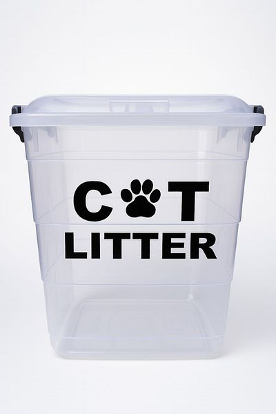 DEEMBRO 10 LT Capacity Cat Litter Storage Container Box Empty Cat Litter Storage Container Dimensions: 26 x 24 x 27
