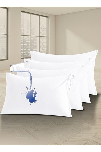 Asraar Package 4-Pillow Cover| Premium Waterproof Pillow Protector - Zipper Pillow Case Protector,75x50 cm