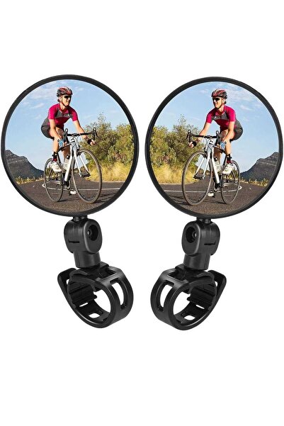 tur bike Gidon Aynası 2 Adet Geniş Açı Bisiklet / Scooter / E-bike Uyumlu