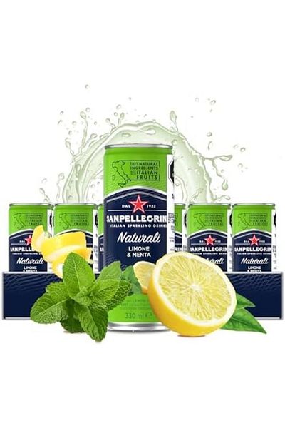 San Pellegrino Tastefully Light Sparkling Drink 24x330ml (Limone E Menta - Lemon & Mint)