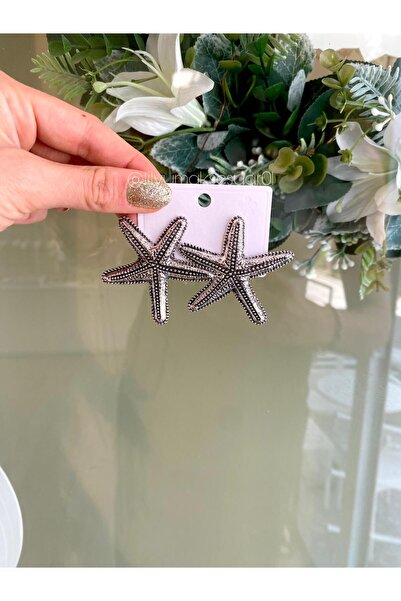 Lilyum Aksesuar Starfish Model Silver Color Earrings