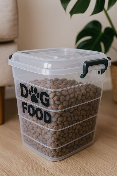 DEEMBRO Dog Dry Food Storage Container Box Empty Dog Food Storage Container Box 3 Kg Capacity