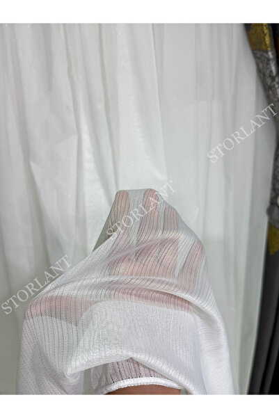 Storlant Simli Bambu Ağır Gramajlı 1/3 Sık Pileli Ütü İstemez Tül Perde | Yoğun Dokulu Premium Bambu