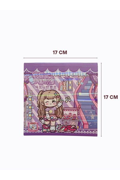 Mielibon Wearable Girl Sticker Notebook |   10 Pages Area + 4 Pages Sticker