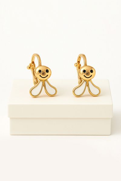 MakeWell Non Pierced Earrings Rabbit Design Pinch Earrings for Ear Without Holes