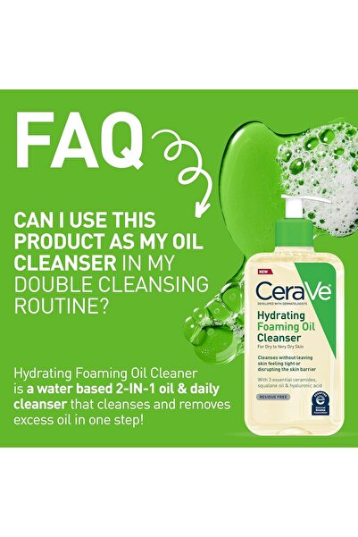 CeraVe Hydrating Foaming Cleanser With Squalane, Moisturizing For Dry To Very Dry Skin