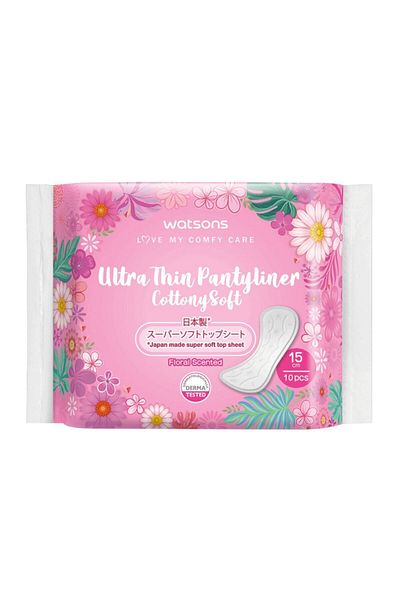 Watsons Cottony Soft Ultra Thin Floral Scented Daily Pad 10 Pieces