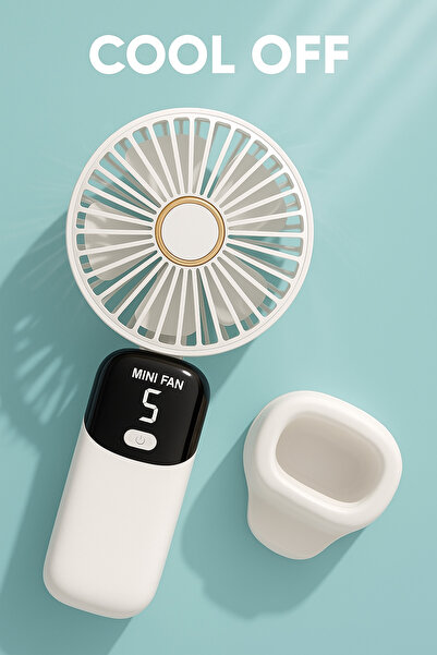 Fan USB Şarjlı Taşınabilir Katlanabilir El Fanı