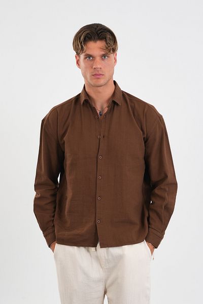 Redline Ανδρικό βαμβακερό πουκάμισο Comforted Oversize