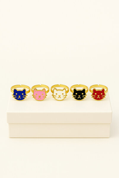 MakeWell Adjustable Kids Rings with Adjustable Cat Design