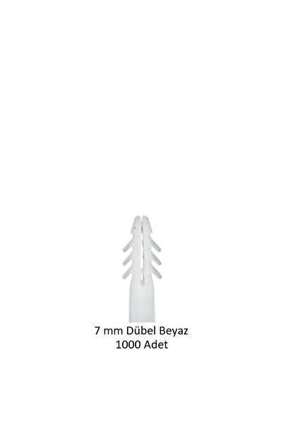 Plastik Dübel 7 mm Beyaz 1000 Adet