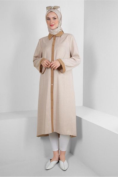 Alvina BUTTON LONG TUNIC WITH BUTTON BACK 43793