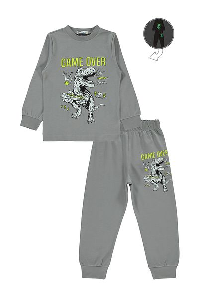 Civil Boys 2-5 Years Boy Gray Pajama Set