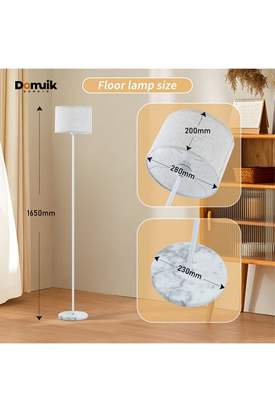 Domuik Nordic Minimalist Style Floor Lamp Combination Warm Light 40 Watts White