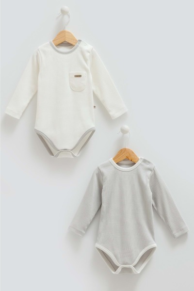 Caramell HAPPY BOY ÇITÇITLI İKİLİ BODY Gri