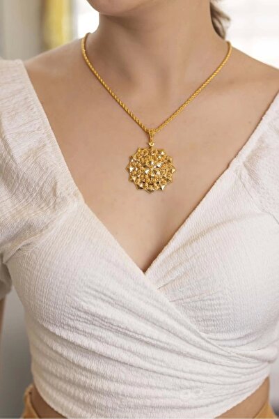 YİĞİTBAŞI Yiğitbaşı Gold 22 Ayar Dorika Madalyon Kolye