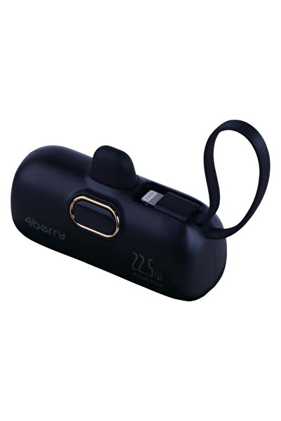 4Berry DX269B Siyah Powerbank – 5.000 mAh, 22.5 W Type-C Hızlı Şarj