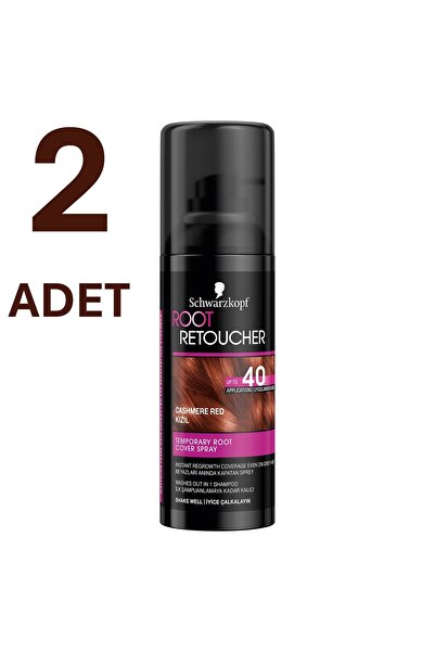Root Retoucher Beyazları Anında Kapatan Sprey Saç Boya Kızıl 120 ml X2