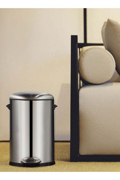 EKO Belle Series | 12l Brushed Stainless Steel Pedal Trash Bin | Soft-closing & Fingerprint-resistant